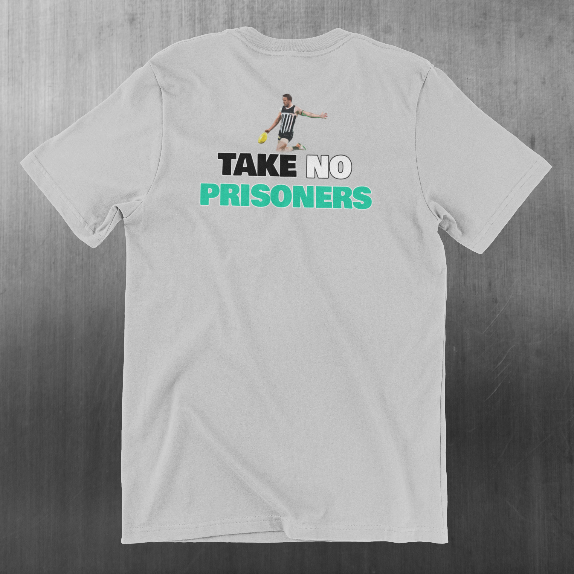 Take No Prisoners Port Power Prison Bar Yeah Nah Footy T-Shirt